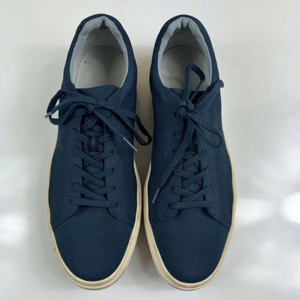 ROTHYS RS02 Classic Sneakers Unisex M12 W13.5 Navy Knit Lace Up Low Top Shoe